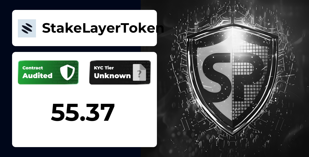 StakeLayerToken | SolidProof TrustNet