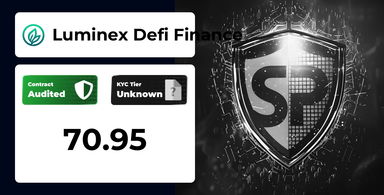 Luminex Defi Finance | SolidProof TrustNet