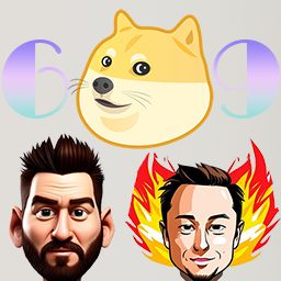 ElonXAIDogeMessi69PepeInu Logo